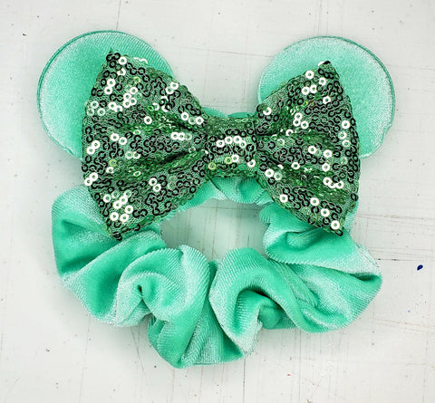 Teal Minnie Ear Scrunchie