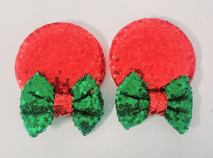 Christmas Minnie Ear Clips